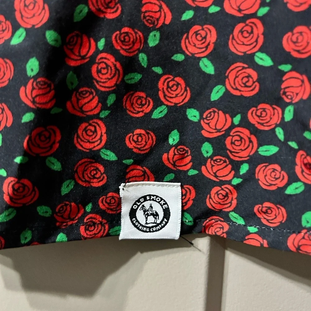 JK Collection by Old Smoke KY Derby rose 🌹 Button up short sleeve made by Brist